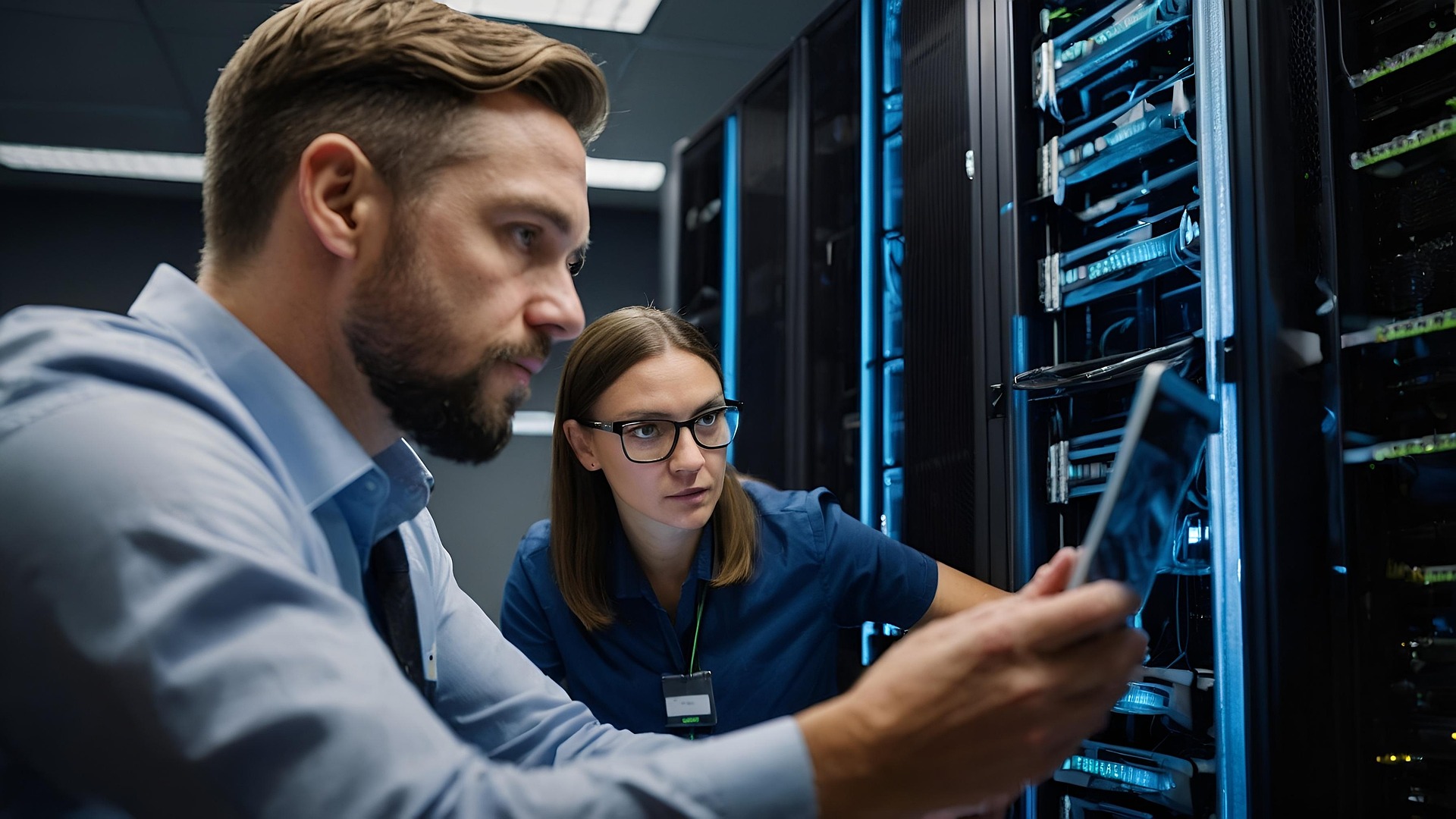 Network equipment and servers in an IT infrastructure rack